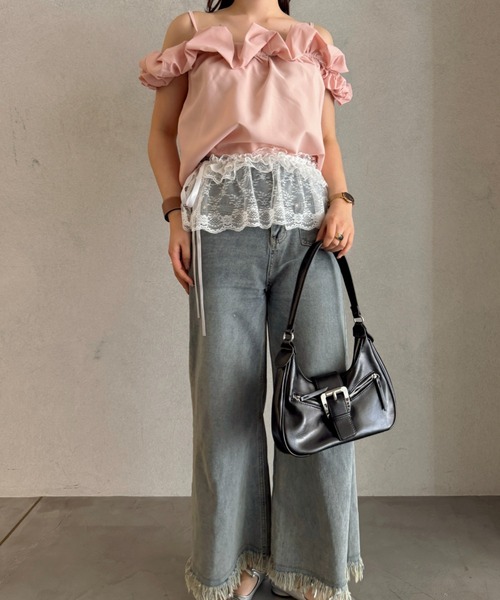 efill(エフィル)の「フリル レース レイヤード チュールスカート(スカート・レディース・ホワイト・FREE)」の9枚目の写真