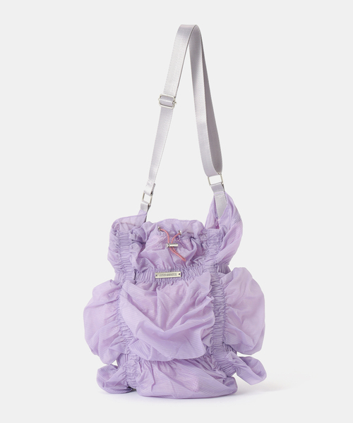 anna sui nyc（アナ スイ エヌ ワイ シー）の「ANNA SUI NYC シャーリングショルダーシアーバッグ（クラッチバッグ・レディース・ホワイト/グレー/パープル・FREE）」の4枚目の写真