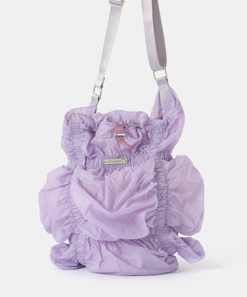 anna sui nyc（アナ スイ エヌ ワイ シー）の「ANNA SUI NYC シャーリングショルダーシアーバッグ（クラッチバッグ・レディース・ホワイト/グレー/パープル・FREE）」の5枚目の写真