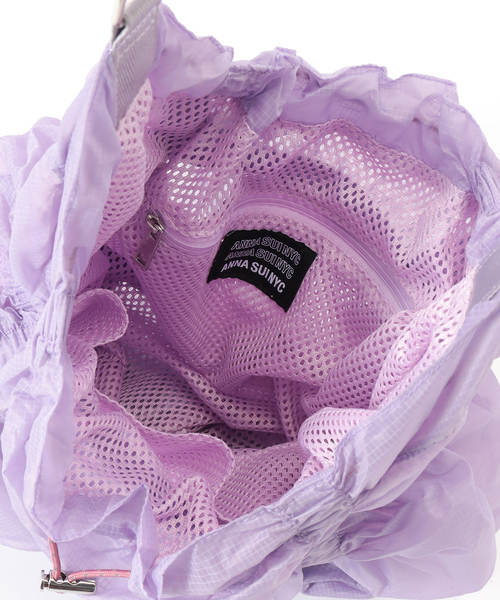 anna sui nyc（アナ スイ エヌ ワイ シー）の「ANNA SUI NYC シャーリングショルダーシアーバッグ（クラッチバッグ・レディース・ホワイト/グレー/パープル・FREE）」の9枚目の写真