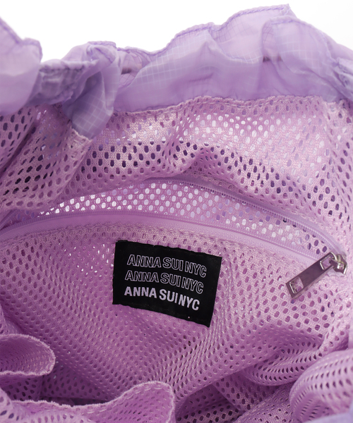anna sui nyc（アナ スイ エヌ ワイ シー）の「ANNA SUI NYC シャーリングショルダーシアーバッグ（クラッチバッグ・レディース・ホワイト/グレー/パープル・FREE）」の11枚目の写真