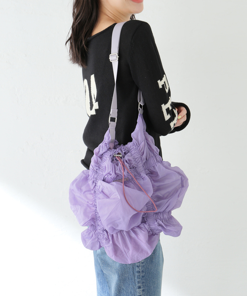 anna sui nyc（アナ スイ エヌ ワイ シー）の「ANNA SUI NYC シャーリングショルダーシアーバッグ（クラッチバッグ・レディース・ホワイト/グレー/パープル・FREE）」の18枚目の写真