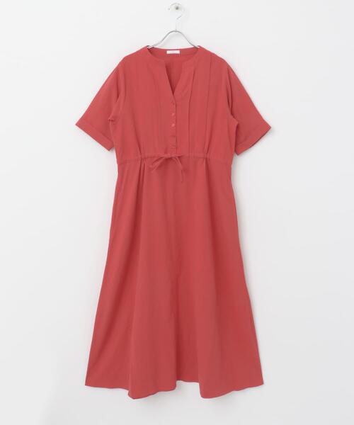 ITEMS URBANRESEARCH(アイテムズ アーバンリサーチ)の「ドライコットンタックワンピース(ワンピース・レディース・レッド/ブラック/モカ・FREE)」の9枚目の写真