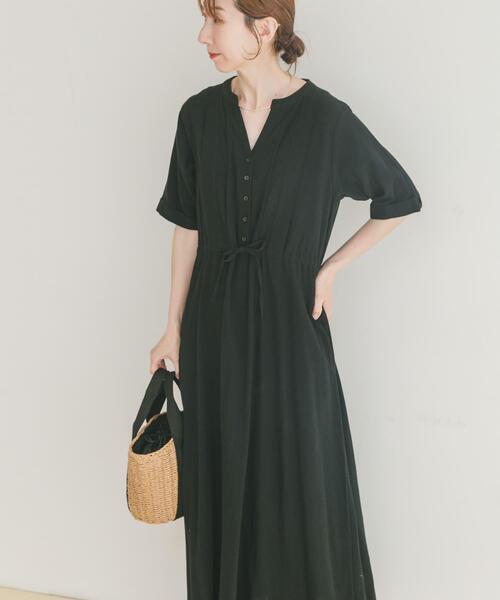ITEMS URBANRESEARCH(アイテムズ アーバンリサーチ)の「ドライコットンタックワンピース(ワンピース・レディース・レッド/ブラック/モカ・FREE)」の14枚目の写真
