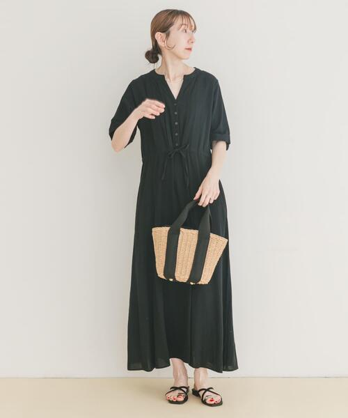 ITEMS URBANRESEARCH(アイテムズ アーバンリサーチ)の「ドライコットンタックワンピース(ワンピース・レディース・レッド/ブラック/モカ・FREE)」の17枚目の写真