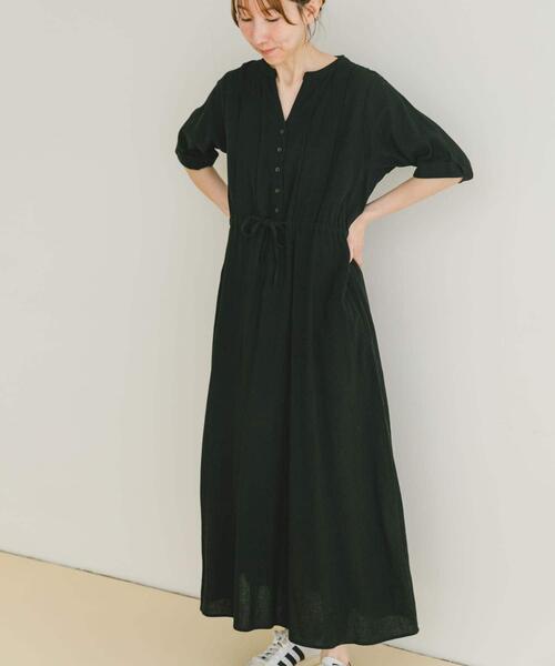 ITEMS URBANRESEARCH(アイテムズ アーバンリサーチ)の「ドライコットンタックワンピース(ワンピース・レディース・レッド/ブラック/モカ・FREE)」の19枚目の写真