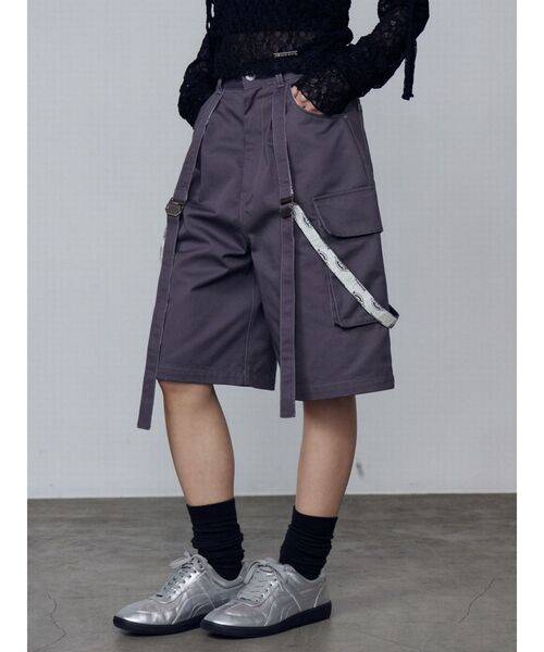 美品  EMODA ディッキーズ　コラボ　パンツ　Ｓ　古着　アメカジ　レディース セール】【Dickies別注】ポケットハングベルトハーフパンツ