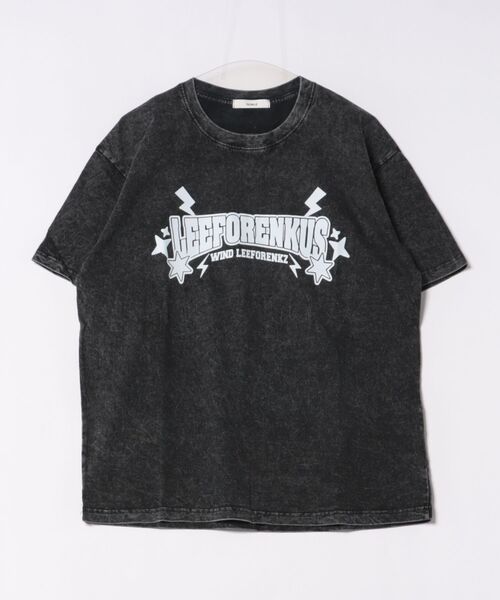 CERCA(チェルカ)の「【NOWLE】ユーズド加工 プリント スミクロ 半袖 ティシャツ(Tシャツ/カットソー・メンズ・ブラック系1・MEDIUM)」の1枚目の写真