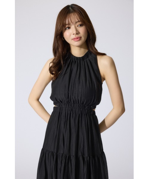 rienda（リエンダ）の「【AKB48千葉恵里さん着用 女神ワンピ】ホルターネックギャザーフレアワンピース 夏服（ワンピース・レディース・パープル系その他/カーキ系/ブラック/ピンク/アイボリー・MEDIUM/SMALL）」の19枚目の写真