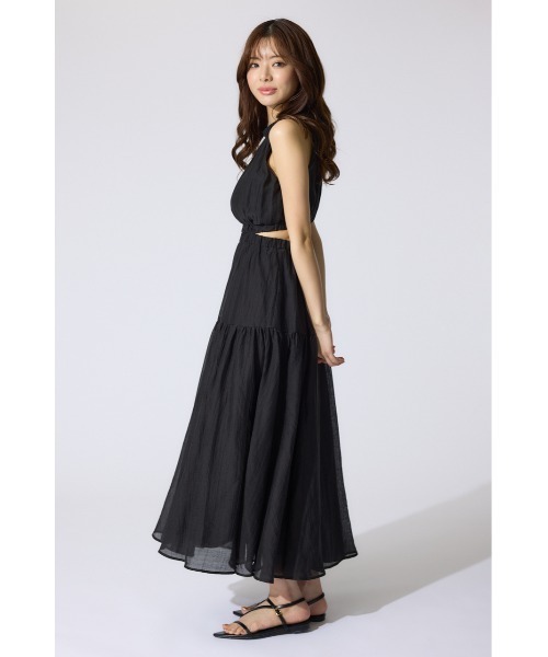 rienda（リエンダ）の「【AKB48千葉恵里さん着用 女神ワンピ】ホルターネックギャザーフレアワンピース 夏服（ワンピース・レディース・パープル系その他/カーキ系/ブラック/ピンク/アイボリー・MEDIUM/SMALL）」の20枚目の写真