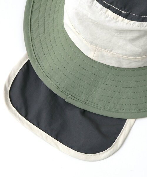 apres les cours（アプレレクール）の「【保冷剤収納可・日よけ付き】バラエティアウトドアハット_UVカット（ハット・キッズ・アイボリー/ベージュ/キナリ/ラベンダー/ブルー/グレー/グリーン/ピンク・48/50/52/54/56）」の15枚目の写真