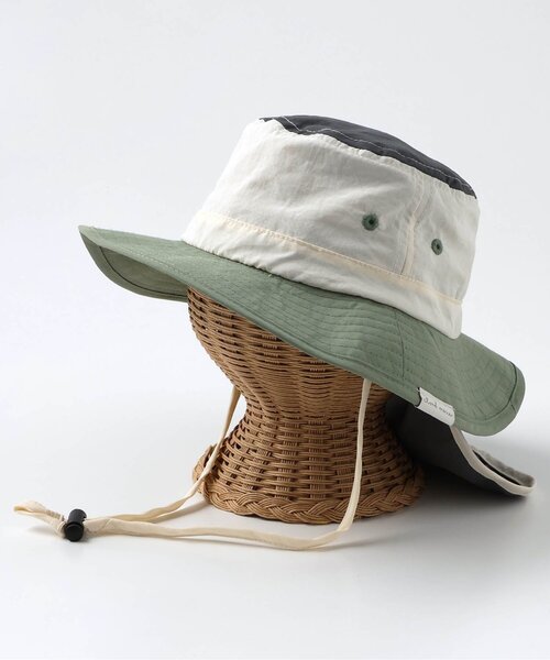 apres les cours（アプレレクール）の「【保冷剤収納可・日よけ付き】バラエティアウトドアハット_UVカット（ハット・キッズ・アイボリー/ベージュ/キナリ/ラベンダー/ブルー/グレー/グリーン/ピンク・48/50/52/54/56）」の20枚目の写真