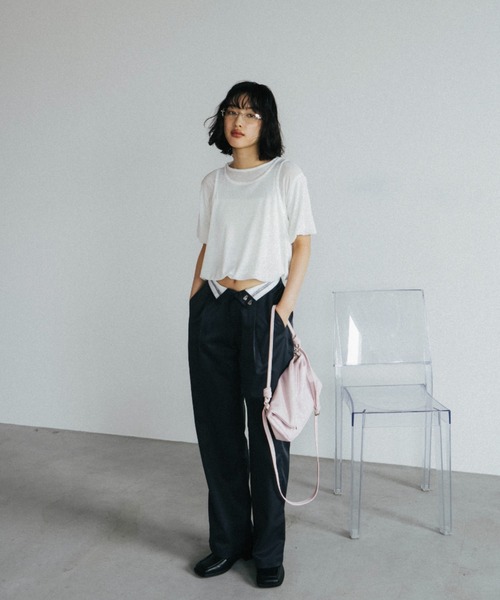 duei(デュイ)の「シアーレイヤードバルーントップス(Tシャツ/カットソー・レディース・ホワイト/ライトグレー・FREE)」の9枚目の写真