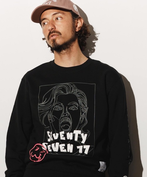 seventy seven(セブンティセブン)の「msw1661-middle onz sweat shirts (77LADY) スウェット(スウェット・メンズ・ホワイト/ブラック/アッシュ・S/M/L/XL)」の4枚目の写真