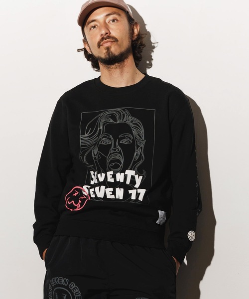 seventy seven(セブンティセブン)の「msw1661-middle onz sweat shirts (77LADY) スウェット(スウェット・メンズ・ホワイト/ブラック/アッシュ・S/M/L/XL)」の5枚目の写真