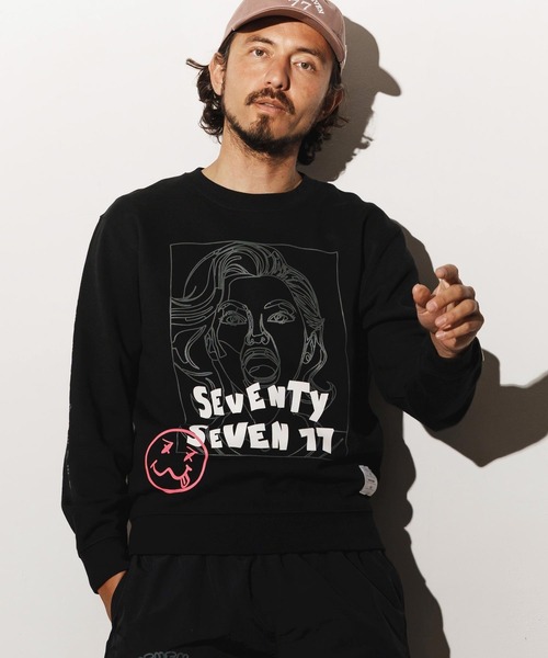 seventy seven(セブンティセブン)の「msw1661-middle onz sweat shirts (77LADY) スウェット(スウェット・メンズ・ホワイト/ブラック/アッシュ・S/M/L/XL)」の6枚目の写真