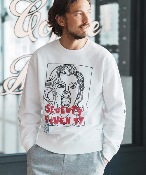 seventy seven(セブンティセブン)の「msw1661-middle onz sweat shirts (77LADY) スウェット(スウェット・メンズ・ホワイト/ブラック/アッシュ・S/M/L/XL)」の9枚目の写真