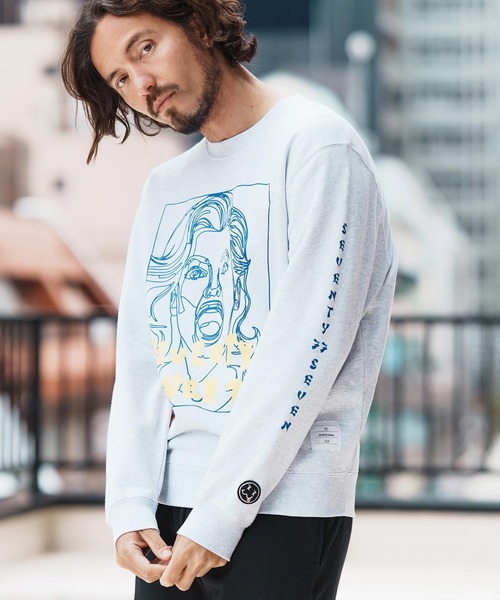 seventy seven(セブンティセブン)の「msw1661-middle onz sweat shirts (77LADY) スウェット(スウェット・メンズ・ホワイト/ブラック/アッシュ・S/M/L/XL)」の14枚目の写真