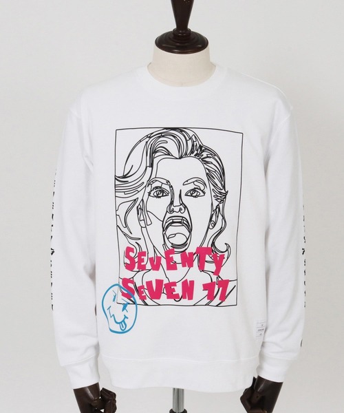 seventy seven(セブンティセブン)の「msw1661-middle onz sweat shirts (77LADY) スウェット(スウェット・メンズ・ホワイト/ブラック/アッシュ・S/M/L/XL)」の21枚目の写真