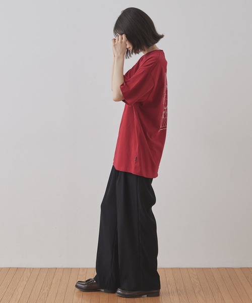 Unblend（アンブレンド）の「【Unblend】幾何学柄/立体プリント グラフィック ハーフスリーブTシャツ（Tシャツ/カットソー・レディース・ブラック/レッド/ホワイト/ブラック系・FREE）」の19枚目の写真