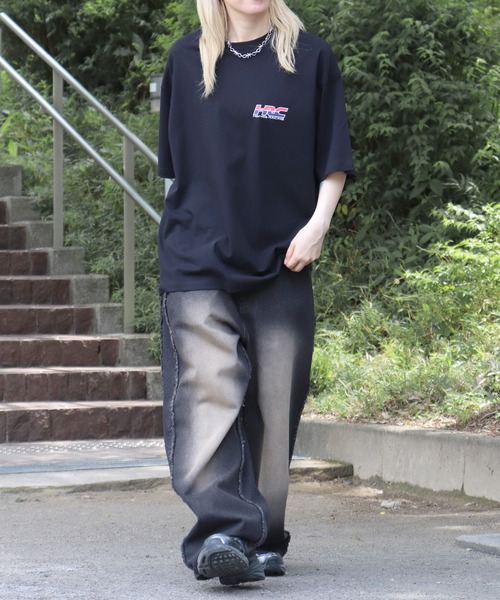 ILL'S（イルズ）の「【HONDA / ホンダ】ワンポイントプリント ボックスシルエット 半袖Tシャツ カットソー メンズ レディース（Tシャツ/カットソー・メンズ・ホワイト/ホワイト系その他3/ブラック系その他3/ホワイト系その他2/ブラック/ブラック系その他2・M/L）」の20枚目の写真