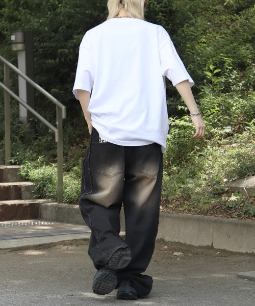 ILL'S（イルズ）の「【HONDA / ホンダ】ワンポイントプリント ボックスシルエット 半袖Tシャツ カットソー メンズ レディース（Tシャツ/カットソー・メンズ・ホワイト/ホワイト系その他3/ブラック系その他3/ホワイト系その他2/ブラック/ブラック系その他2・M/L）」の7枚目の写真