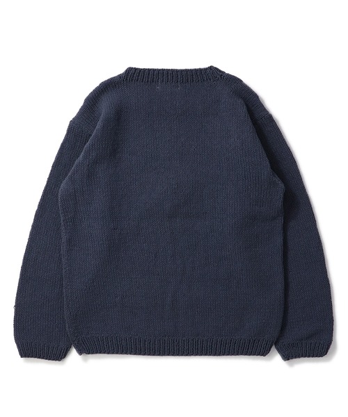 niche.（ニッチ）の「MacMahon Knitting Mills L/S Crew Neck Knit-Sneaker　マクマホン ニッティング ミルズ ニッチ（ニット/セーター・メンズ・グリーン/ネイビー・FREE）」の5枚目の写真