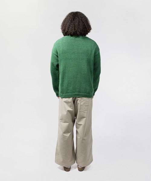 niche.（ニッチ）の「MacMahon Knitting Mills L/S Crew Neck Knit-Sneaker　マクマホン ニッティング ミルズ ニッチ（ニット/セーター・メンズ・グリーン/ネイビー・FREE）」の8枚目の写真