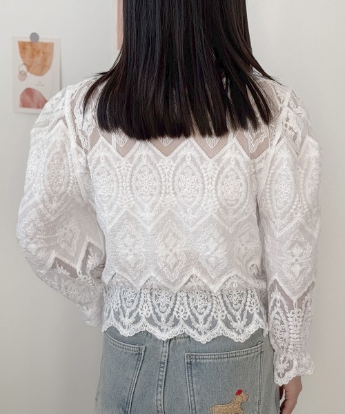 Miniministore(ミニミニストア)の「レース透かし袖ボリュームブラウス 春夏(シャツ/ブラウス・レディース・ベージュ/ホワイト・FREE)」の17枚目の写真