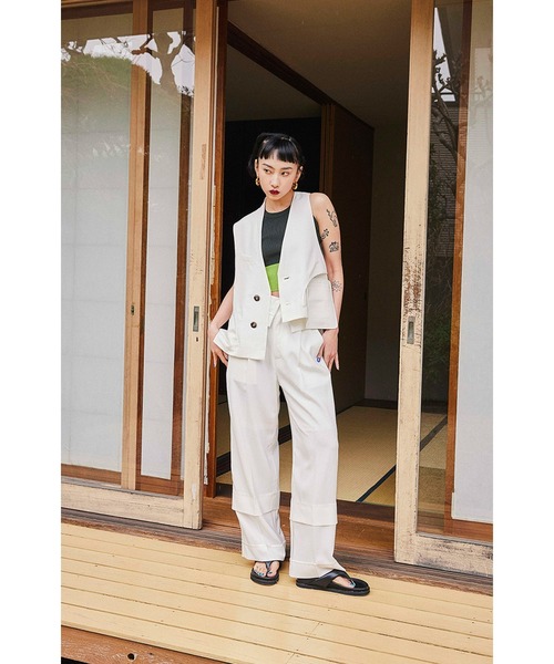 【shalomclub】 DOT VEST (24FW)新品未使用 SALE】Prime-Over Mesh Sleeveless T-Shirt