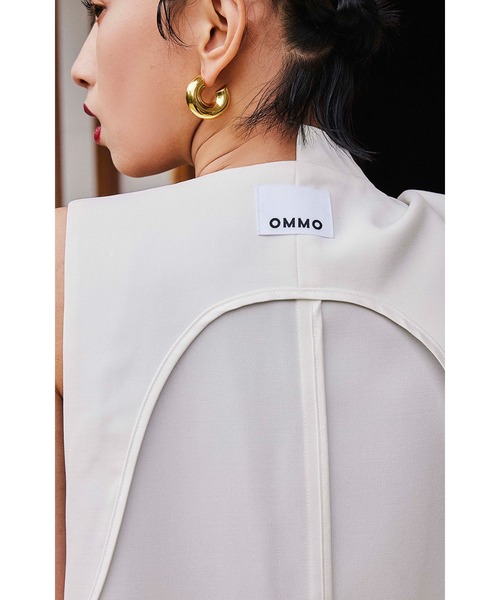 【関税込み】AMOMENTO グレー Motive ベスト セール】ASYMMETRY DESIGN VEST（ベスト）｜OMMO（オーエム