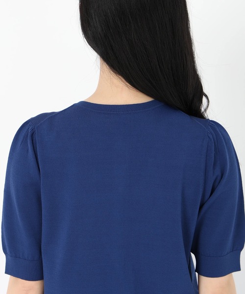 STRAWBERRY-FIELDS（ストロベリーフィールズ）の「フルーツ刺しゅう半袖カーディガン（ニット/セーター・レディース・ネイビー・2）」の7枚目の写真