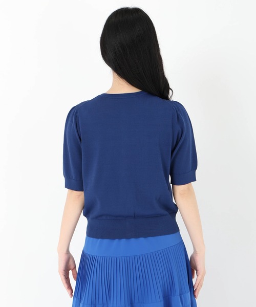 STRAWBERRY-FIELDS（ストロベリーフィールズ）の「フルーツ刺しゅう半袖カーディガン（ニット/セーター・レディース・ネイビー・2）」の5枚目の写真