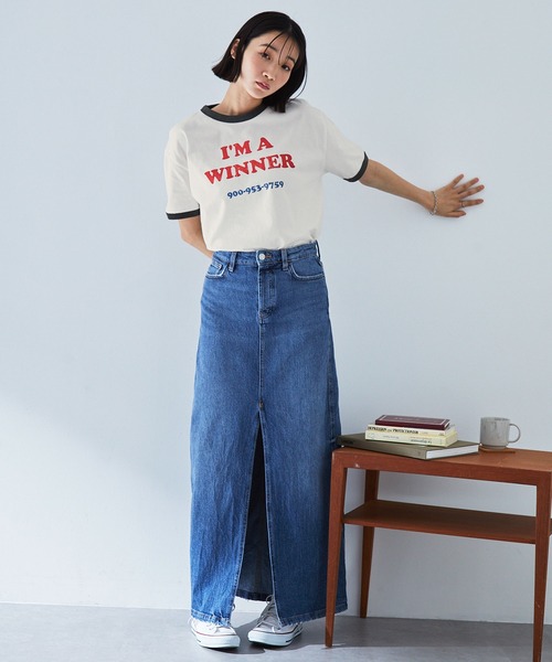 MONO-MART(モノマート)の「ヴィンテージグラフィックプリント半袖リンガーTシャツ(Tシャツ/カットソー・レディース・ホワイト系/ホワイト系1/ホワイト系2/アイボリー系/チャコール/ピンク/オフホワイト/オートミール・FREE)」の15枚目の写真