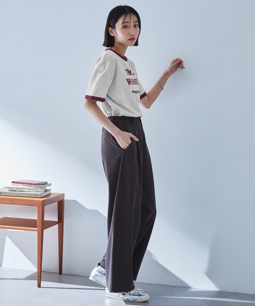 ヴィンテージグラフィックプリント半袖リンガーTシャツ MONO