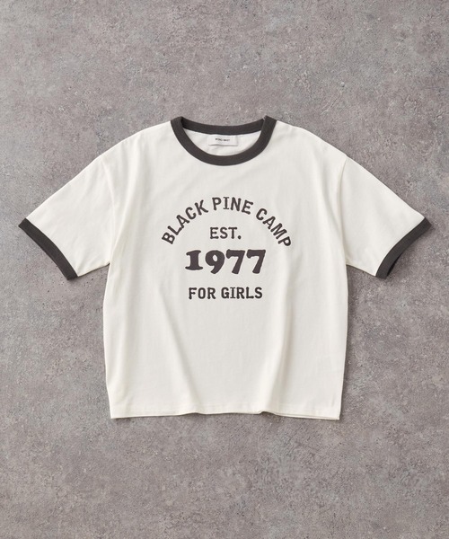 セール】ヴィンテージグラフィックプリント半袖リンガーTシャツ