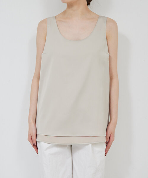 GALLARDAGALANTE(ガリャルダガランテ)の「【リバーシブル】ラウンドタンクブラウス(シャツ/ブラウス・レディース・ブラック/ベージュ/オフホワイト・FREE)」の8枚目の写真