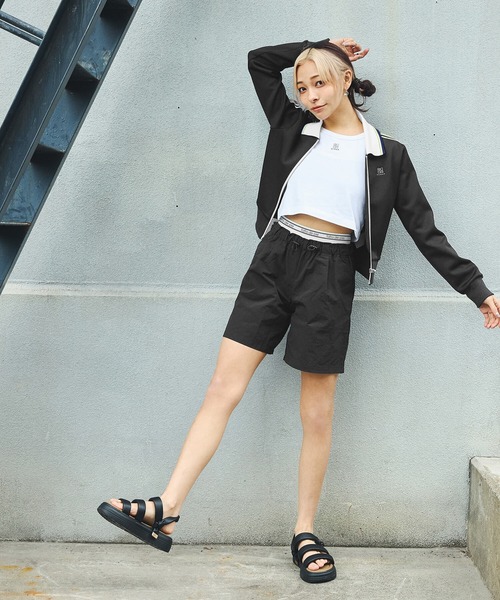 DURAS（デュラス）の「ジャージートラックジャケット（ジャージ・レディース・ブラック/ネイビー/オレンジ・SMALL/MEDIUM）」の4枚目の写真