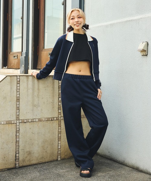 DURAS（デュラス）の「ジャージートラックジャケット（ジャージ・レディース・ブラック/ネイビー/オレンジ・SMALL/MEDIUM）」の10枚目の写真