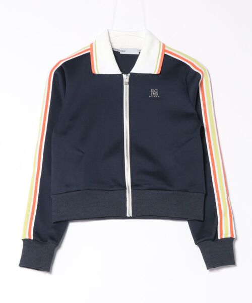 DURAS（デュラス）の「ジャージートラックジャケット（ジャージ・レディース・ブラック/ネイビー/オレンジ・SMALL/MEDIUM）」の18枚目の写真