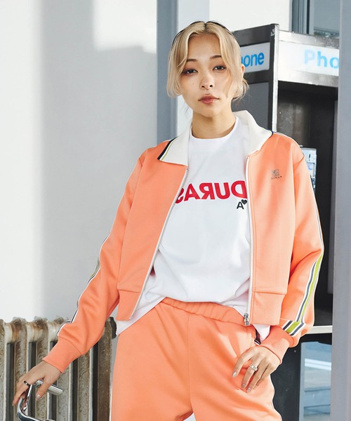 DURAS（デュラス）の「ジャージートラックジャケット（ジャージ・レディース・ブラック/ネイビー/オレンジ・SMALL/MEDIUM）」の19枚目の写真
