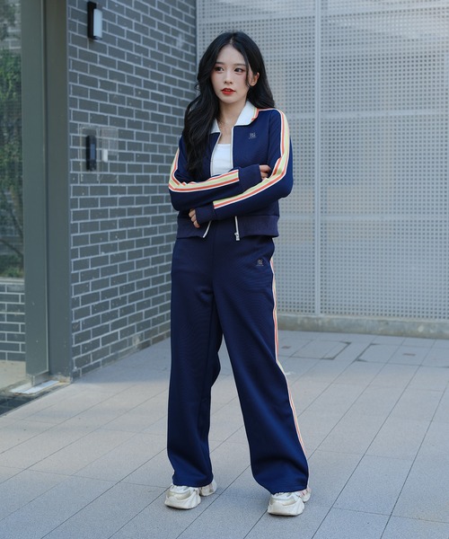 DURAS（デュラス）の「ジャージートラックジャケット（ジャージ・レディース・ブラック/ネイビー/オレンジ・SMALL/MEDIUM）」の22枚目の写真