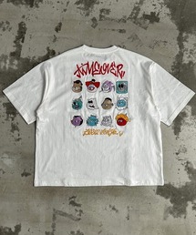 A'GEM/9 × .kom 『A'gem/エージェム』バックアイコン刺繍半袖Tシャツ