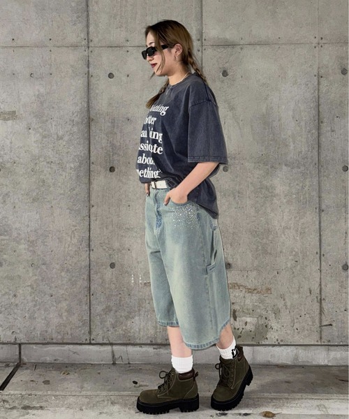 sedacle(セダクル)の「ラインストーンハーフパンツ(デニムパンツ・レディース・ブラック/インディゴブルー・LARGE/MEDIUM/SMALL)」の18枚目の写真