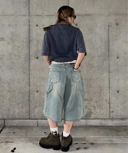 sedacle(セダクル)の「ラインストーンハーフパンツ(デニムパンツ・レディース・ブラック/インディゴブルー・LARGE/MEDIUM/SMALL)」の17枚目の写真