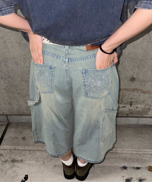 ラインストーンハーフパンツ（デニムパンツ）｜sedacle