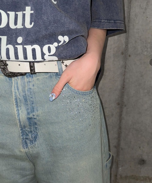 国内発/日本未入荷☆H.ESNTLS☆ストーン デニム ショートパンツ Amazon | デニム ショートパンツ レディース ホットパンツ