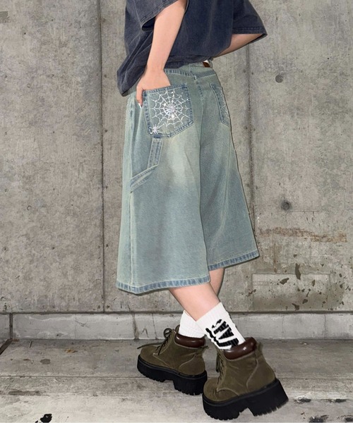 ラインストーンハーフパンツ（デニムパンツ）｜sedacle
