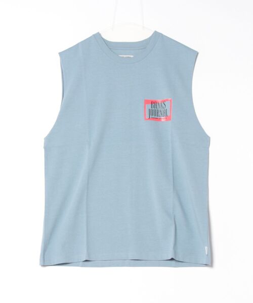 BANKS(バンクス)の「DESIGN TEE /BANKS JOURNAL(バンクスジャーナル)ワンポインプリントバックプリントタンクトップ(タンクトップ・メンズ・オフホワイト/ブルー系その他/ブラック・MEDIUM/LARGE/X-LARGE)」の2枚目の写真