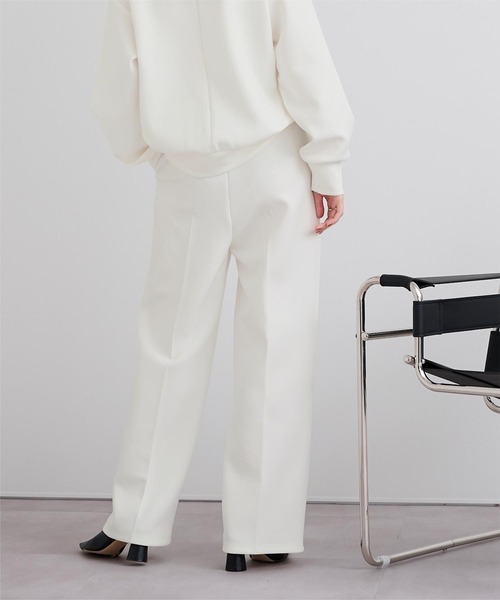 Vネックトップス×パンツ/ボンディングセットアップ（セットアップ